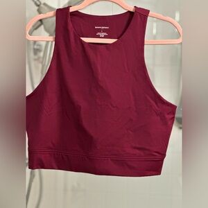 Women’s Banana Republic Sports Bra Longline Sz Large, Maroon